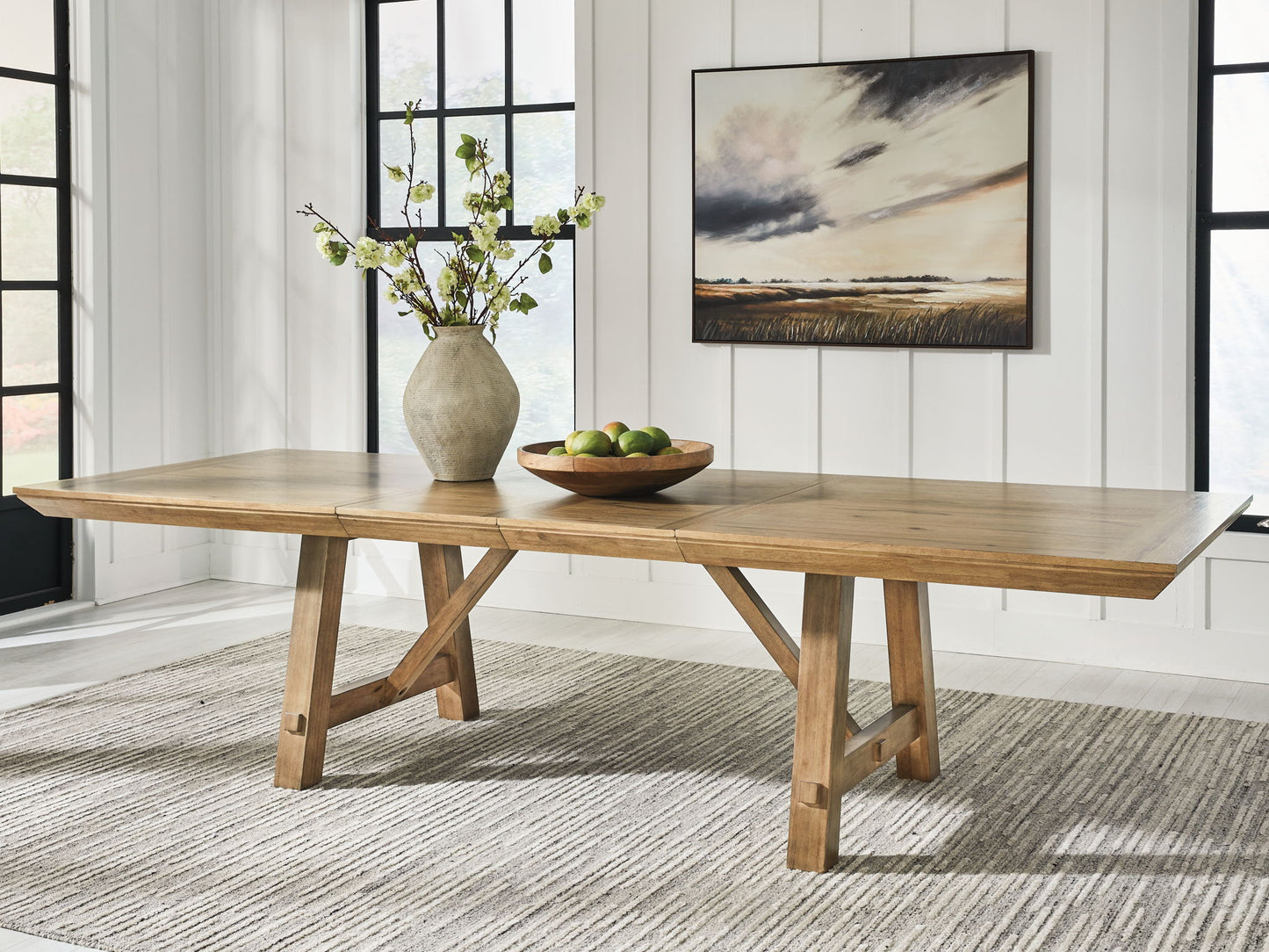 Ridgester - Rectangular Dining Room Extension Table - Light Brown