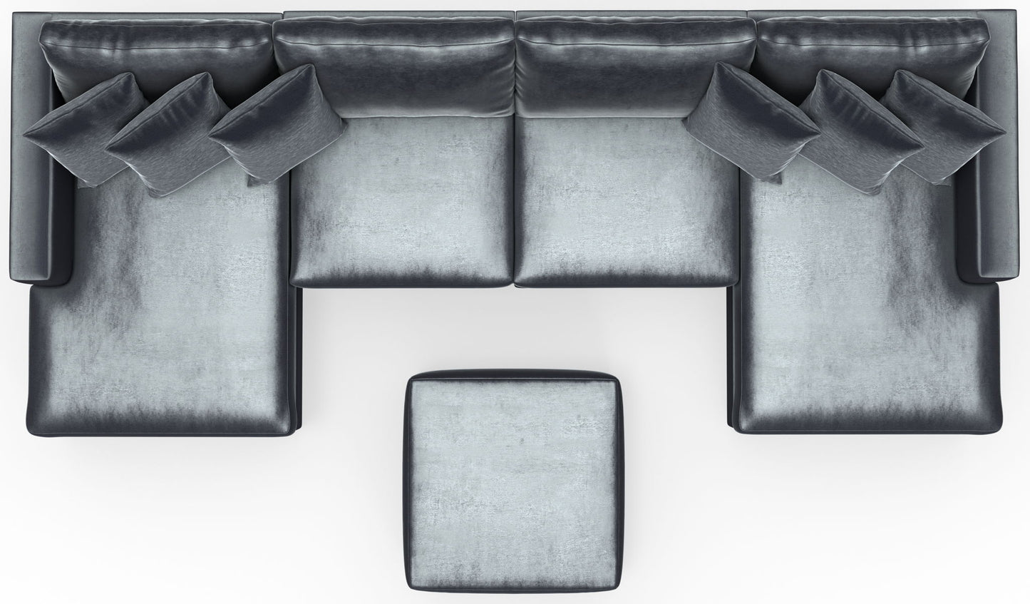 Remington - Modular Sofa And Cocktail Ottoman - Slate