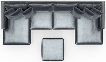 Remington - Modular Sofa And Cocktail Ottoman - Slate