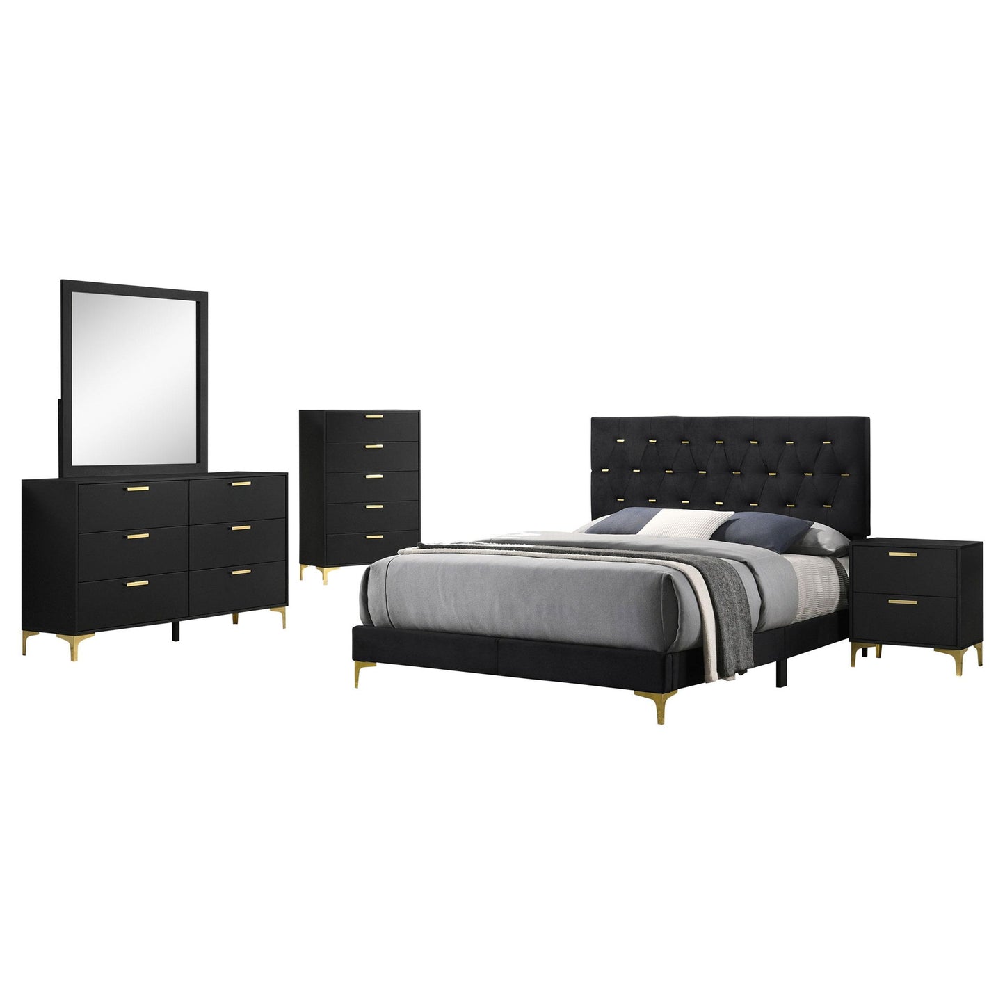 Kendall 5-piece California King Bedroom Set Black