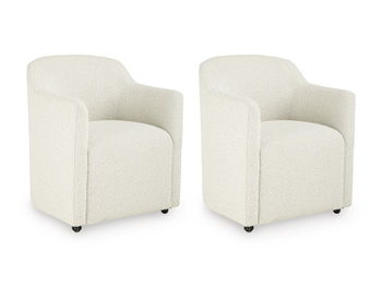 Radkin - Dining Upholstered Arm Chair (Set of 2) - Off White