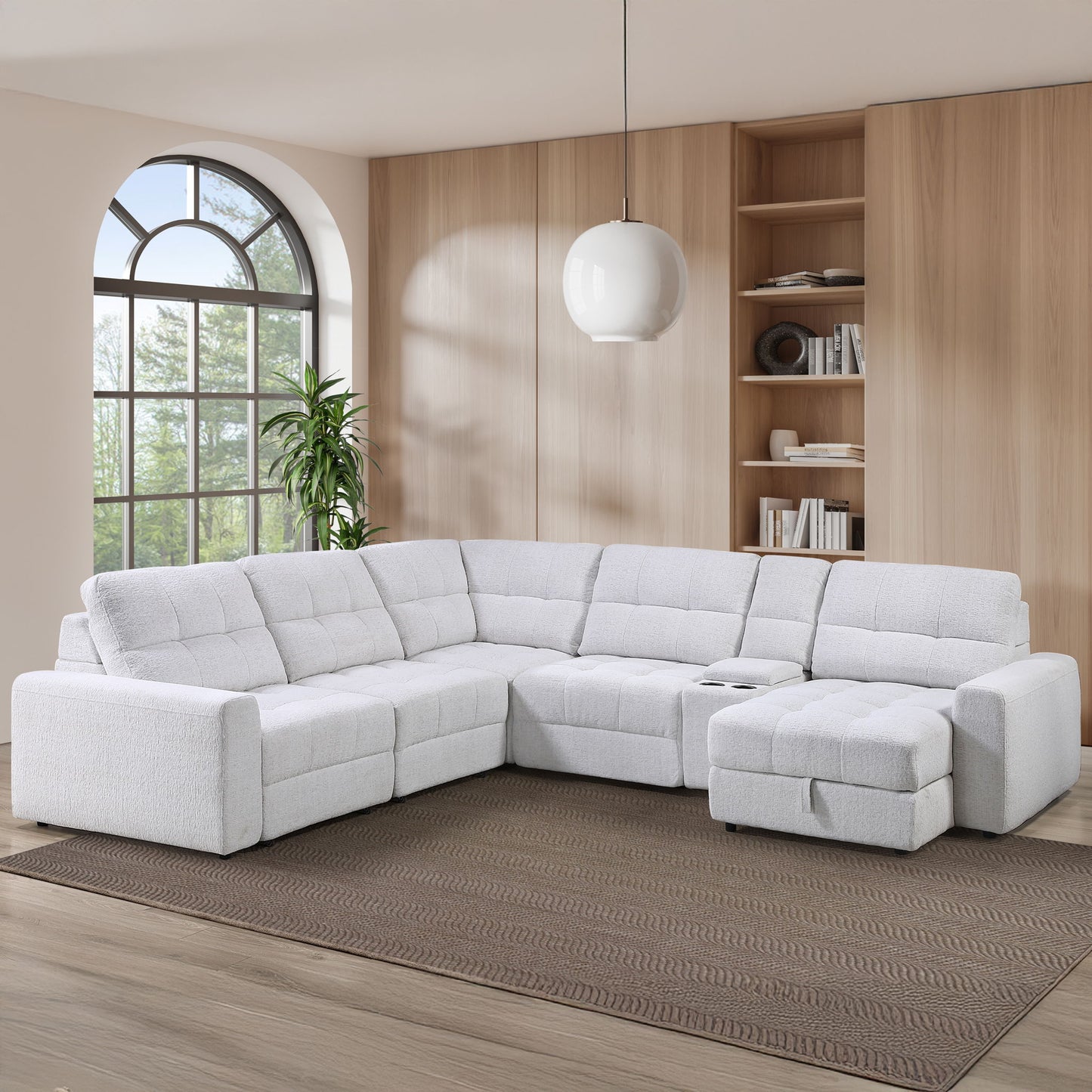 Snyder - 6 Piece Sectional - White