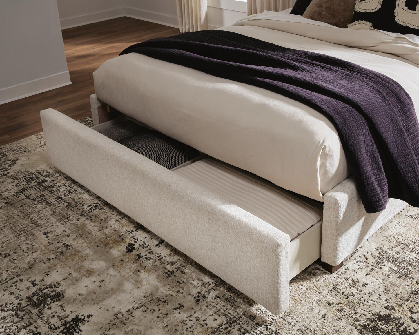 Brizmore - Queen Upholstered Storage Bed - Beige