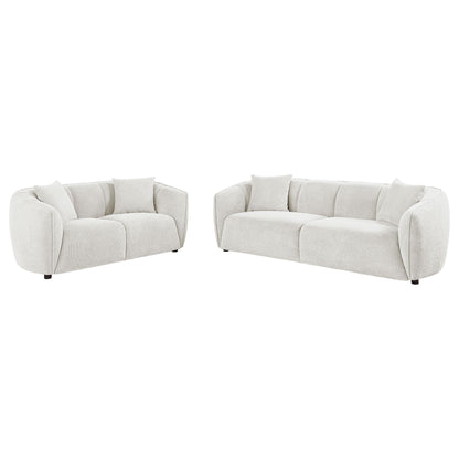 Aleisha 2-piece Fabroc Upholstered Sofa Set Sand