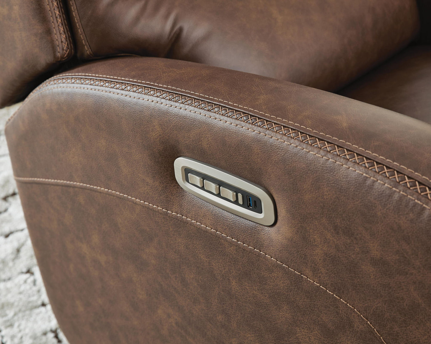 Motion-Max - Swivel Glider Power Recliner - Saddle