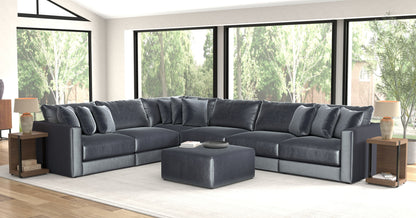 Remington - Modular Sofa And Cocktail Ottoman - Slate