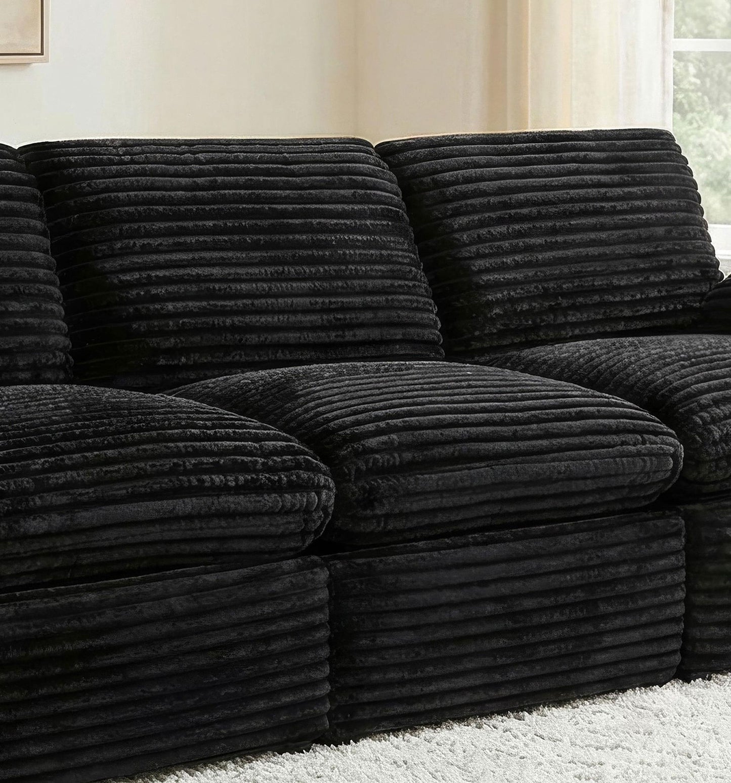 Collins Modular Armless Chair Black