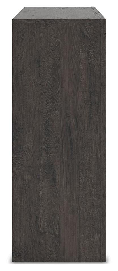Fraluna - Six Drawer Dresser - Charcoal