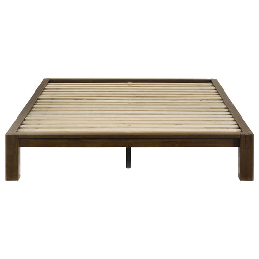 Gislen Full Easy Assembly Wood Platform Bed Walnut