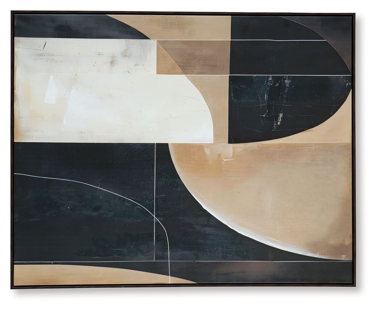 Ewanford - Wall Art - Black / Brown / Tan