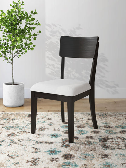 Portdown - Dining Upholstered Side Chair (Set of 2) - Black