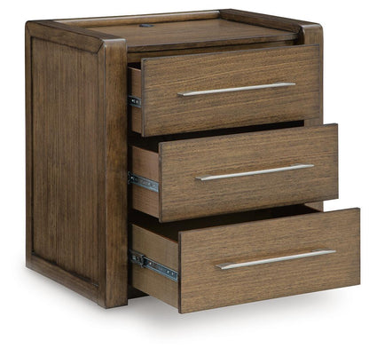 Marxmore - Three Drawer Night Stand - Brown