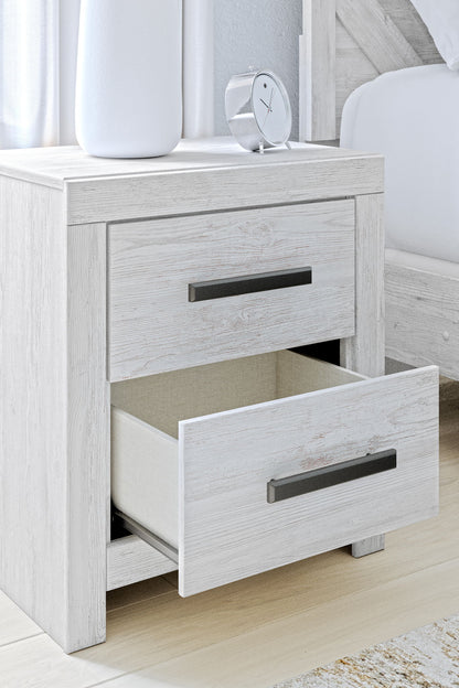 Cayboni - Two Drawer Night Stand - Whitewash