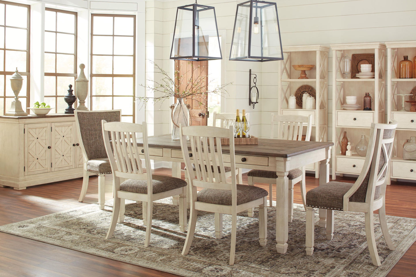 Bolanburg - Dining UPH Side Chair (Set of 2) - Rake Back - Brown / Beige