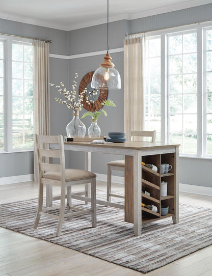 Skempton - Rectangular Counter Table With Storage - White