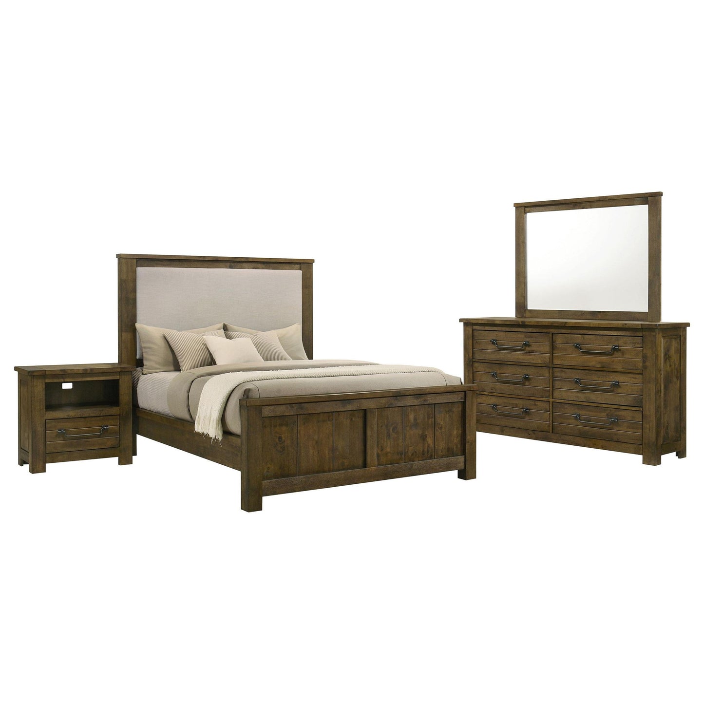Doherty 4-piece California King Bedroom Set Rustic Brown