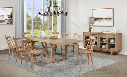 Middleton 10-piece Extension Leaf Dining Set Natural Brown