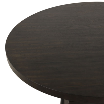 Plateau - 54" Round Dining Table - Top & Base - Dark Brown