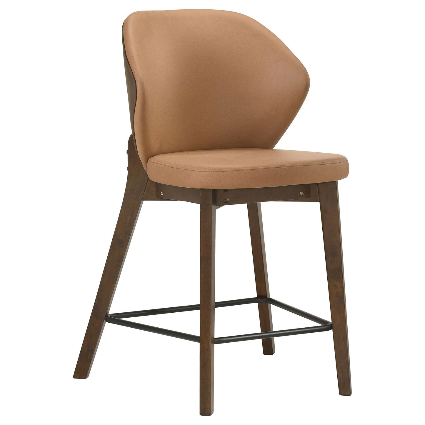 Randolph Upholstered Counter Height Chair Butterscotch and Brown (Set of 2)