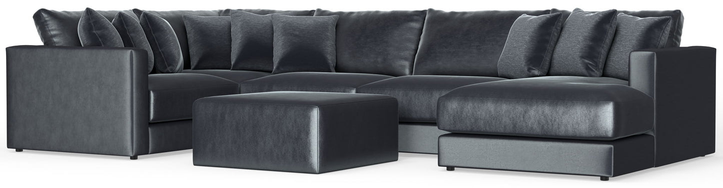 Remington - Modular Sofa And Cocktail Ottoman - Slate
