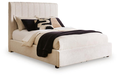 Brizmore - Queen Upholstered Storage Bed - Beige