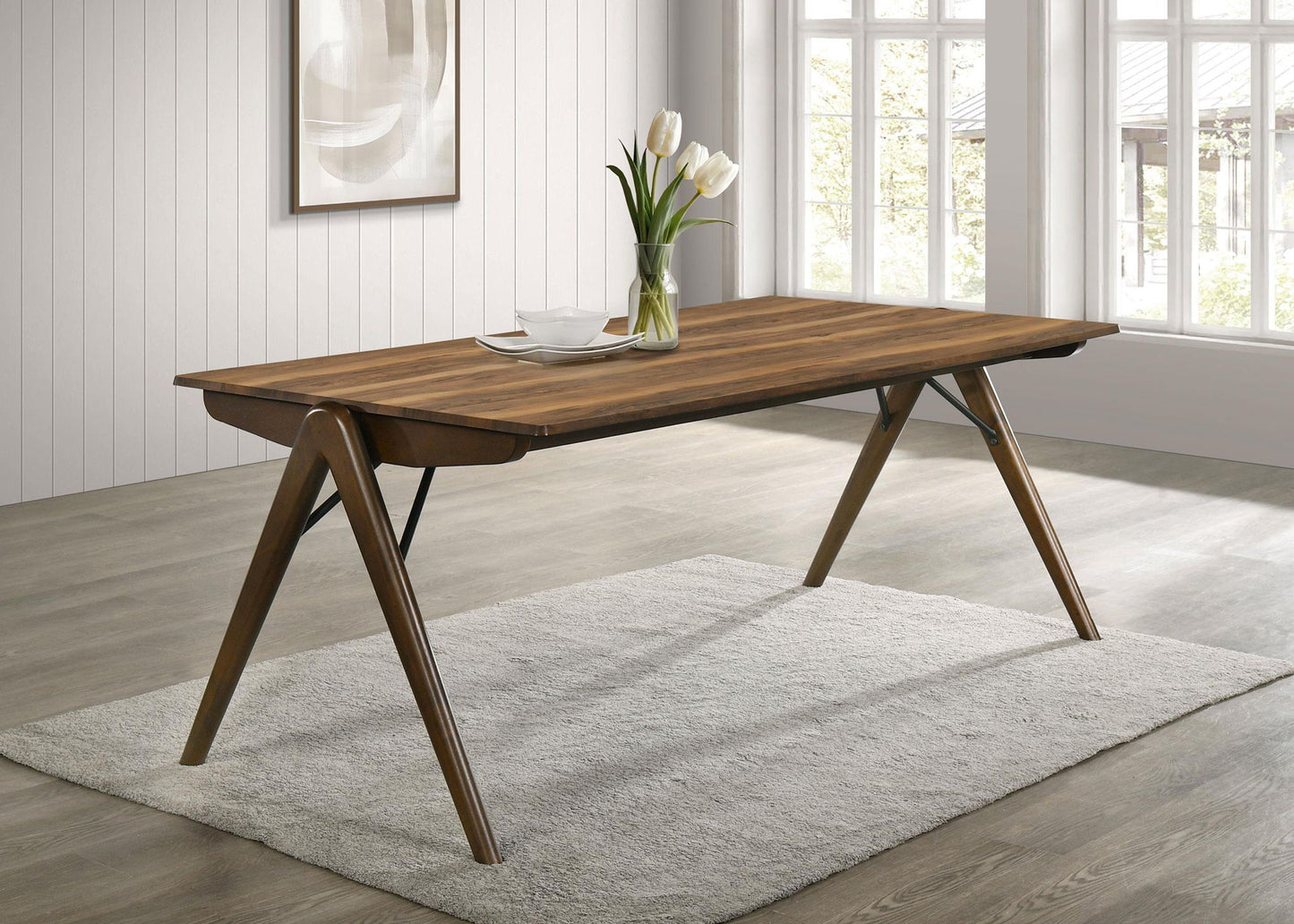 Randolph 82-inch Smart Top Rectangular Dining Table Sheesham and Brown