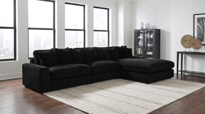 Blaine Upholstered Reversible Chaise Sectional Sofa Black