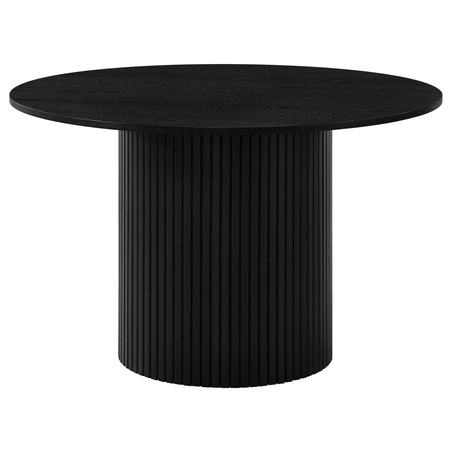 Hamlyn 47-inch Round Wood Dining Room Table Black