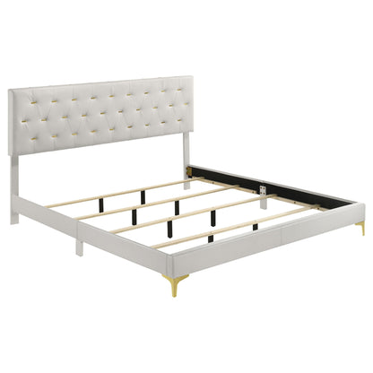 Kendall Upholstered Eastern King Panel Bed White