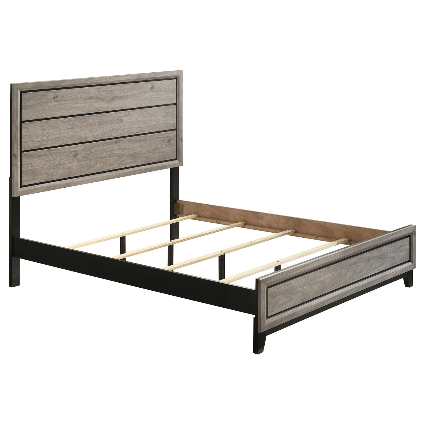 Valen Wood Queen Panel Bed Light Taupe