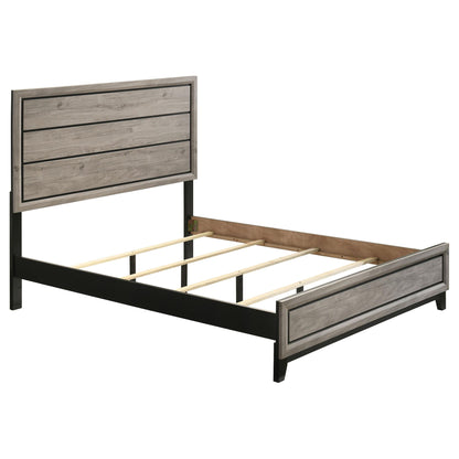 Valen Wood Queen Panel Bed Light Taupe