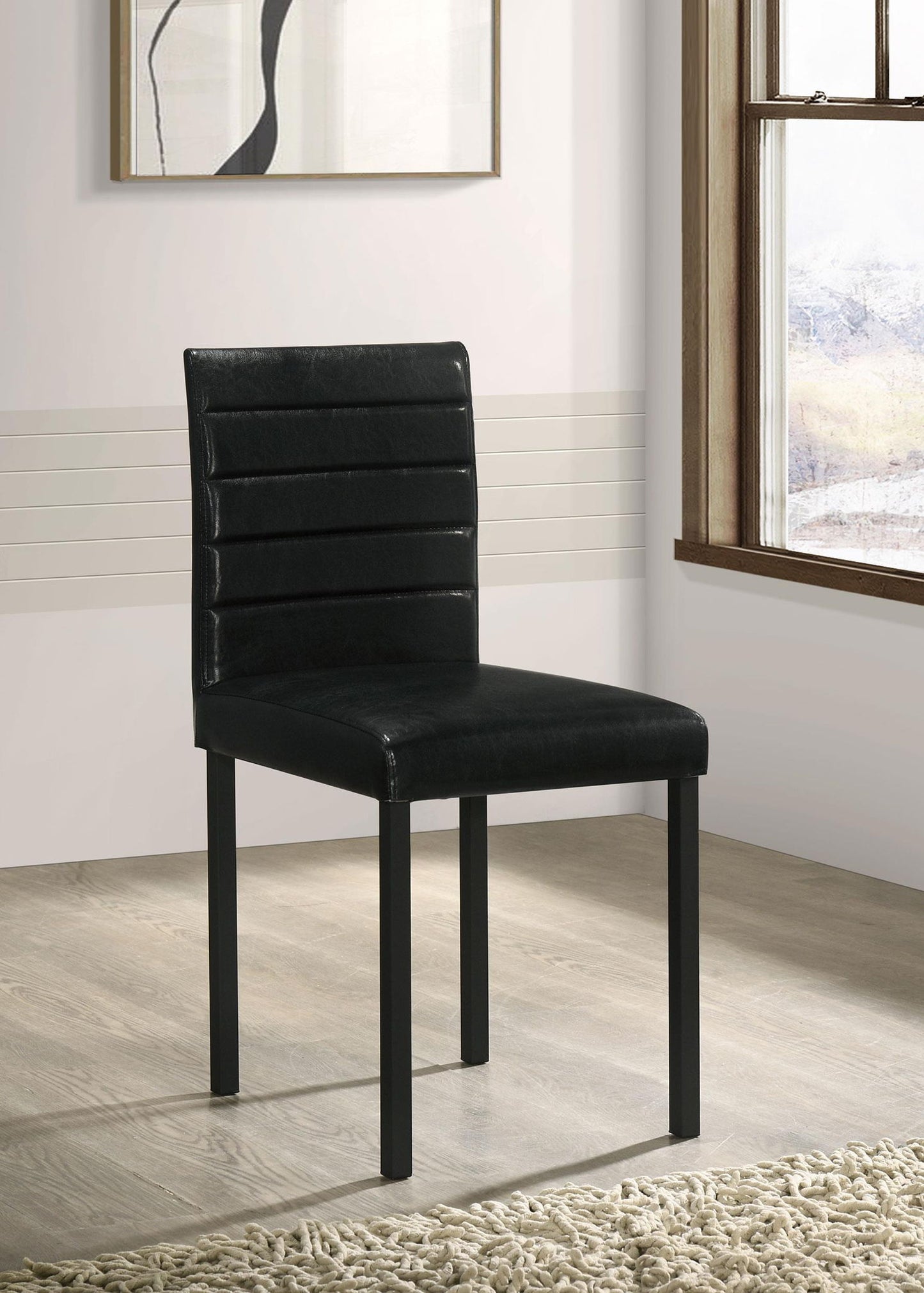 Garza Upholstered Dining Side Chair Black (Set of 4)