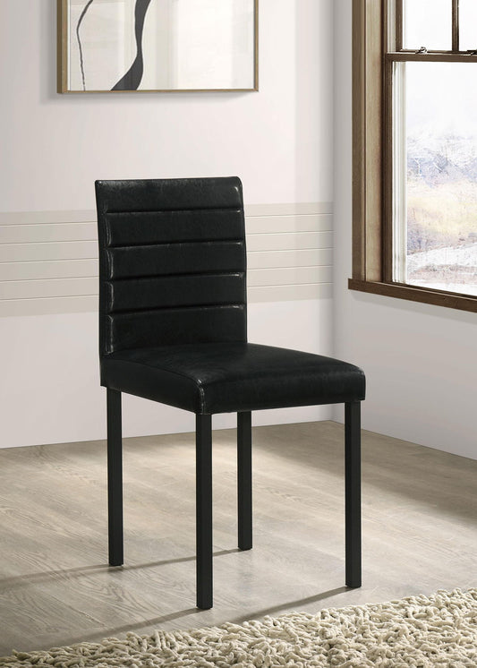 Garza Upholstered Dining Side Chair Black (Set of 4)