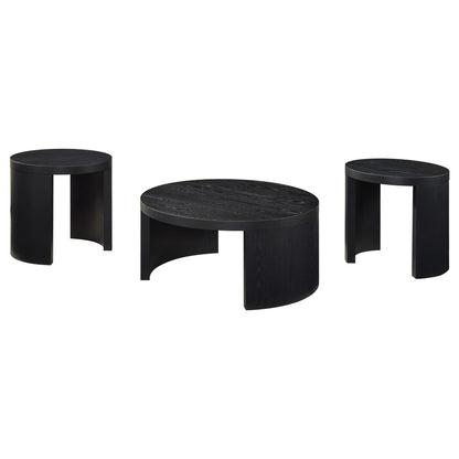 Sweeney 3-piece Coffee and End Occasional Table Set Black
