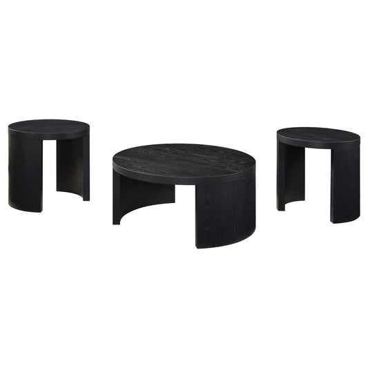 Sweeney 3-piece Coffee and End Occasional Table Set Black