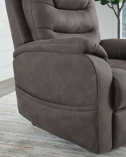 Snowfield - Power Lift Recliner - Gunmetal