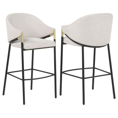 Chadwick Fabric Upholstered Bar Chair Beige (Set of 2)