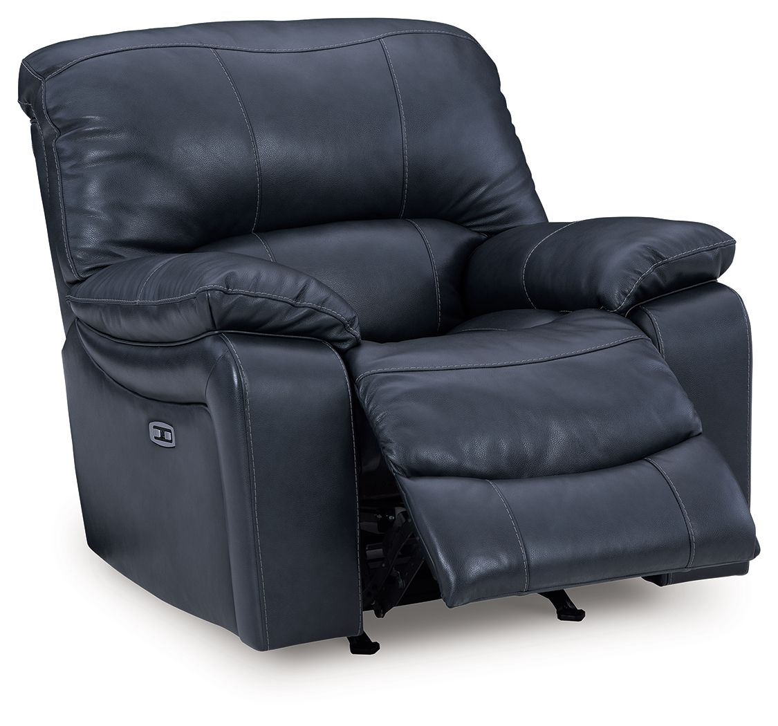 Leesworth - 3 Pc. - Power Reclining Sofa, Power Reclining Loveseat, Power Rocker Recliner - Ocean