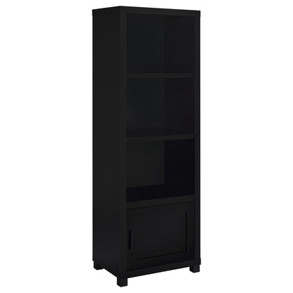 Sachin 3-shelf Engineered Wood Media Tower Black