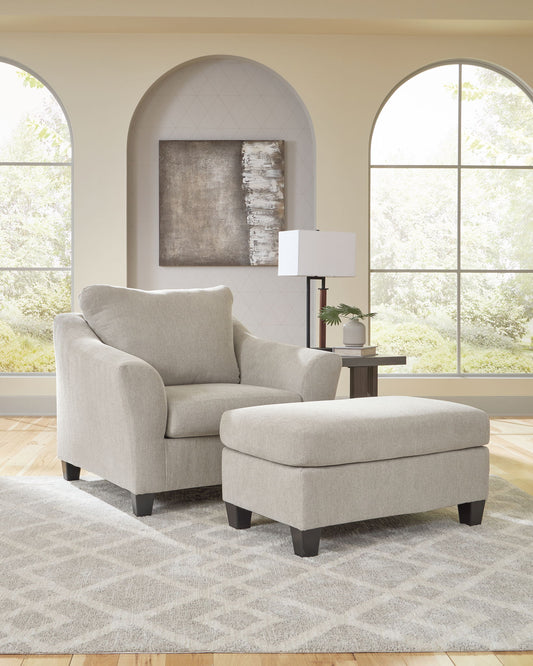 Willarae - 2 Pc. - Chair And A Half, Ottoman - Taupe