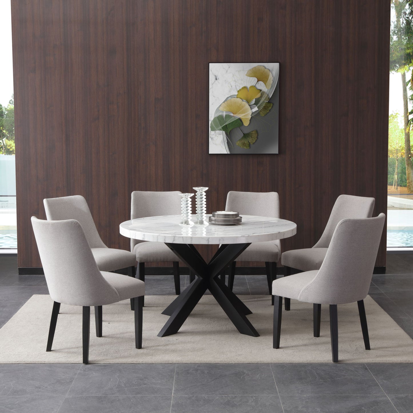 Xena - Upholstered Side Chair - Gray