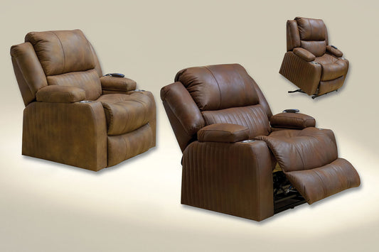 Kirk - Power Lift Lay Flat Recliner With Storage Arm & Dual Cupholders