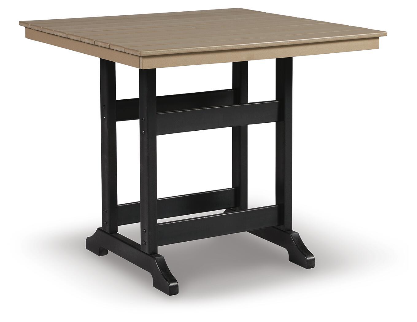 Fairen Trail - Square Counter TBL w/Umb OPT - Black / Driftwood