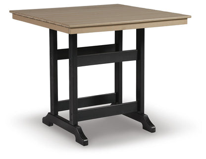 Fairen Trail - Square Counter TBL w/Umb OPT - Black / Driftwood