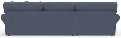 Cape May - Sofa Chaise With Comfort Coil Seating, 41" Cocktail Ottoman And 5 Accent Pillows Included
