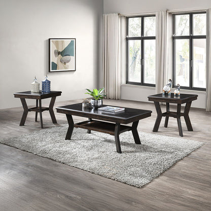 Gia - 3 Piece Occasional Set (1 Coffee & 2 End Tables) - Brown