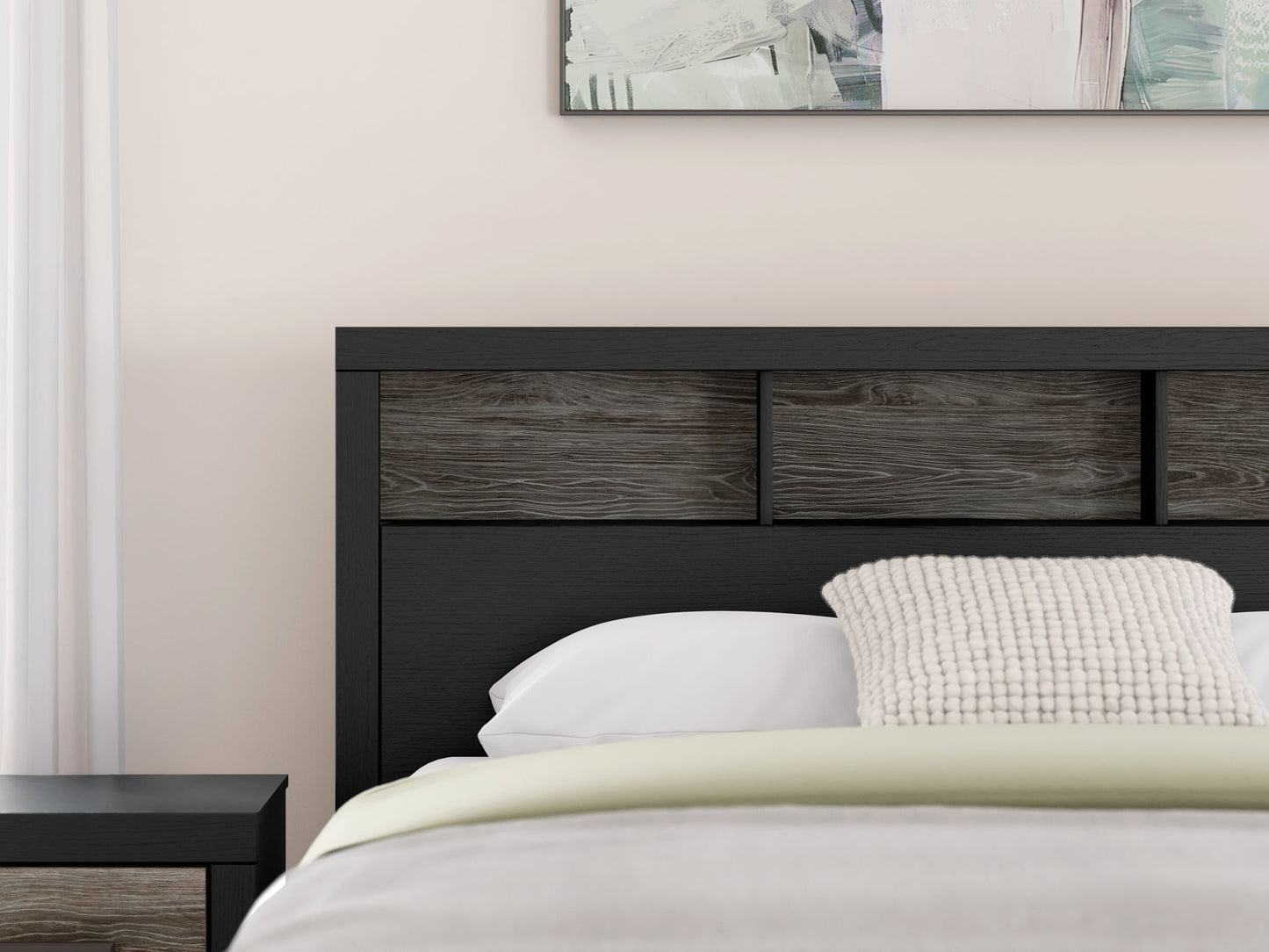 Broachmyn - Lighted Bookcase Panel Bed