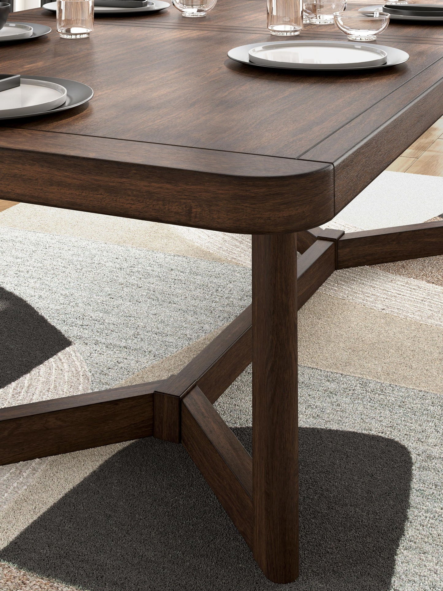Dilenno - Rectangular Dining Room Extension Table - Dark Brown