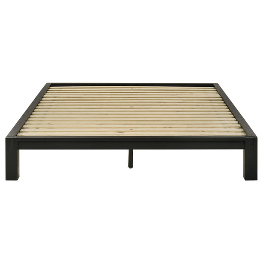Gislen Queen Easy Assembly Wood Platform Bed Black