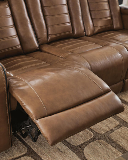 Gruaro - Power Reclining Sofa With Adjustable Headrest - Amber